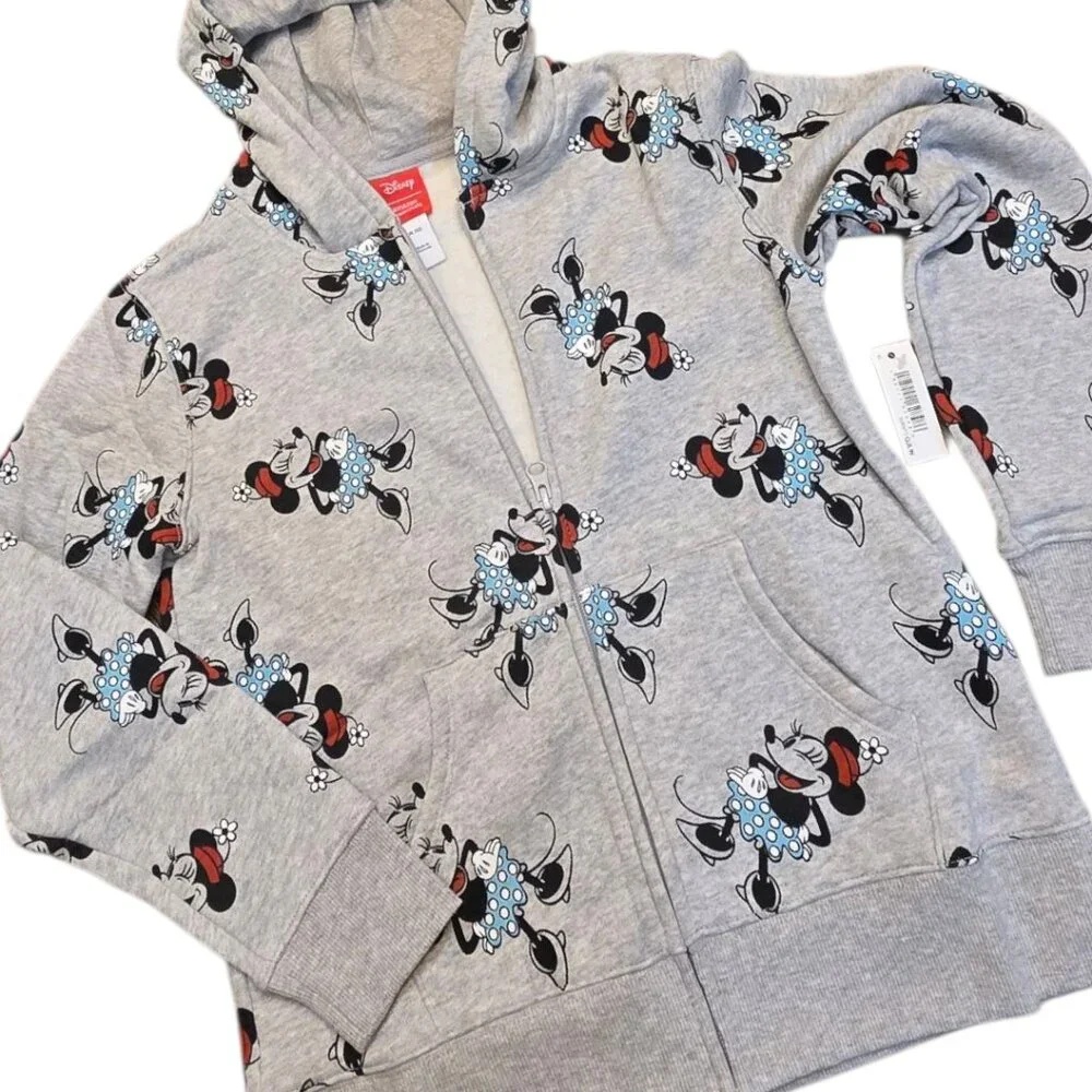 🏷️NWT - Girl's DISNEY - Amazon Essentials Minnie Mouse Zip-Up Hoodie sz 12 NWT